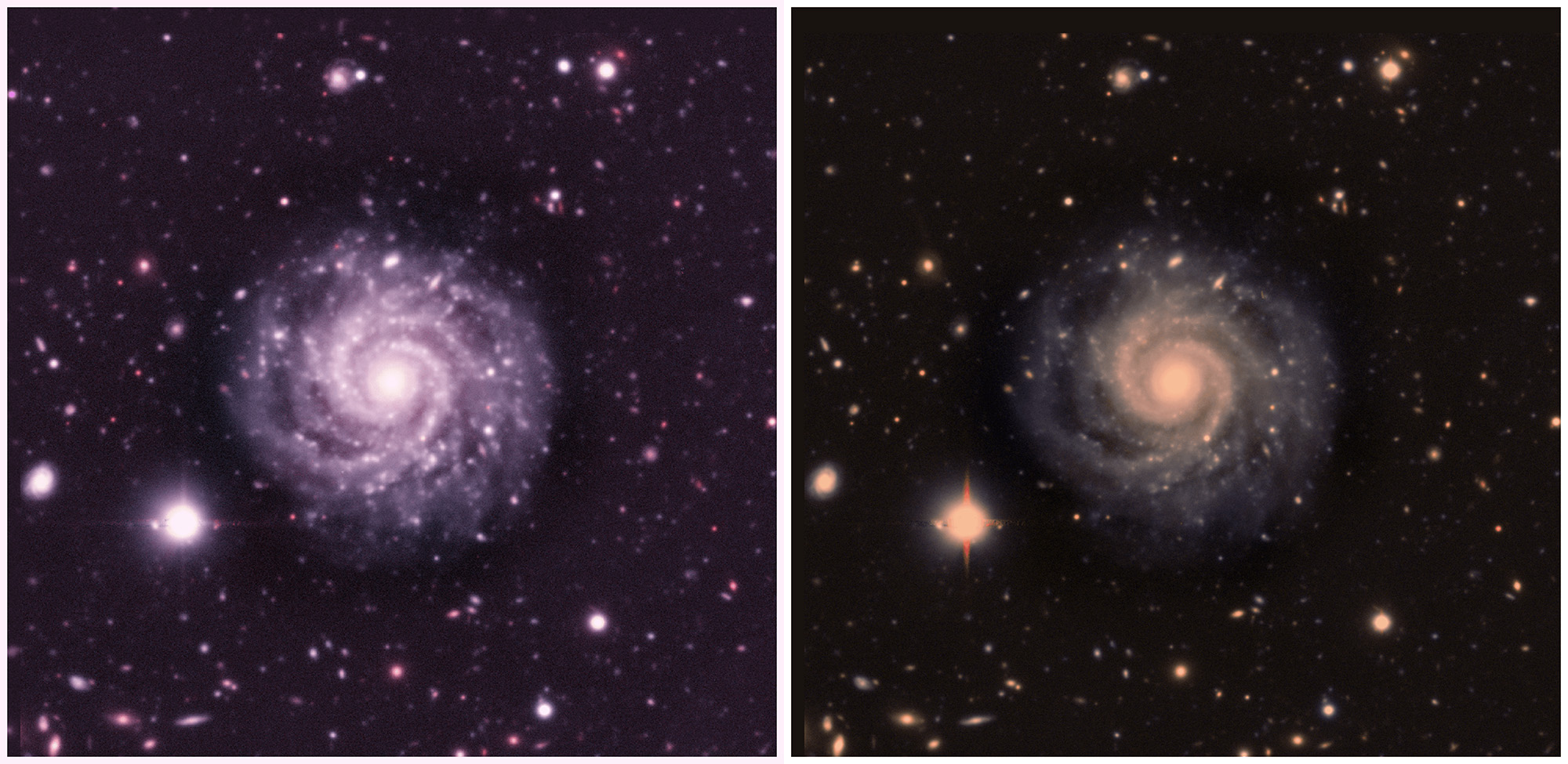 Two different filtered images of UGC12635.